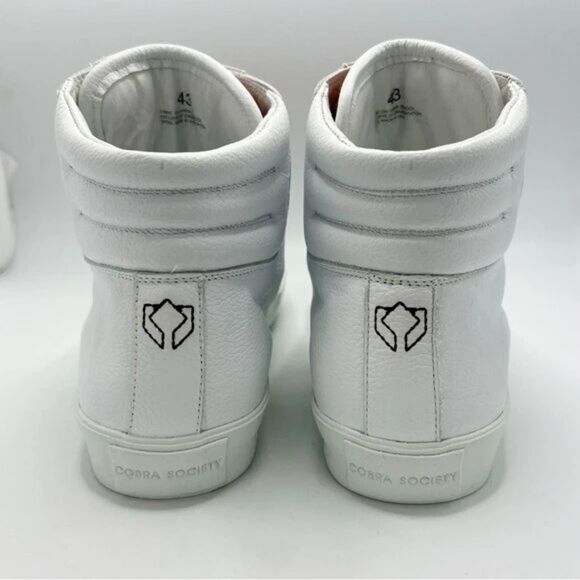 COBRA SOCIETY Mens White Orange Leather Sneaker shoes | Sz: 45 - Picture 6 of 8